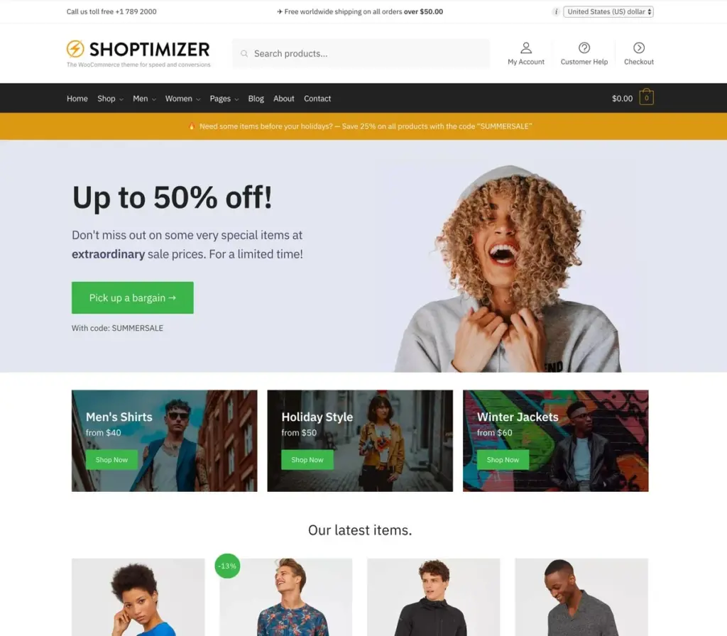 Shoptimizer En Hızlı E-Ticaret Wordpress Teması