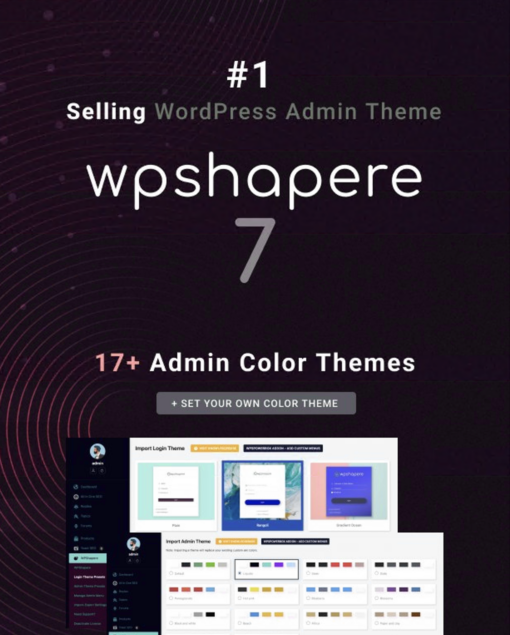 WPShapere v7.0.6 WordPress Admin Theme