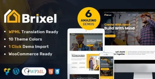 brixel (v2.1.0) building construction wordpress theme