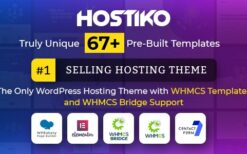 Hostiko (v. Feb 23, 2024 Latest ) WordPress WHMCS Hosting Theme