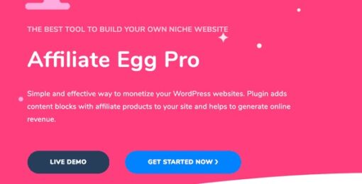 Affiliate Egg Pro Niche Affiliate Marketing WordPress Plugin