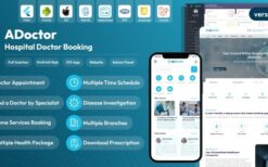 adoctor v1.3.0 hospital doctor booking android and ios app website admin panelADoctor v1.3.0 Hospital Doctor Booking Android and iOS App | Website | Admin Panel