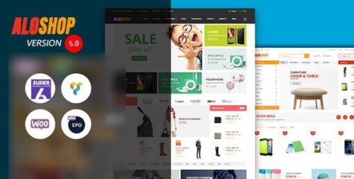 Alo Shop (v5.5) Mega Market RTL Responsive WooCommerce WordPress Theme