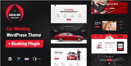 Aqualine (v1.2.2) Car Washing Service with Booking System WordPress Theme