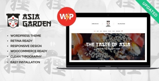 Asia Garden - Asian Food Restaurant WordPress Theme