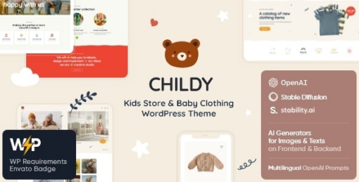 Childy (v1.1.0) Kids Store & Baby Clothing WordPress Theme