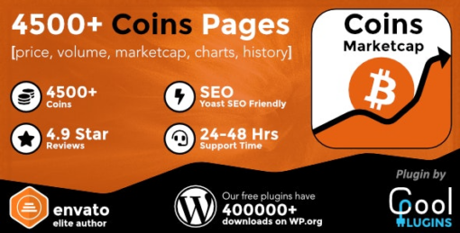 coins marketcap (v5.4.1) wordpress cryptocurrency pluginCoins MarketCap (v5.4.1) WordPress Cryptocurrency Plugin