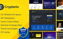 Crypterio - NFT and Crypto Landing Page WordPress Theme