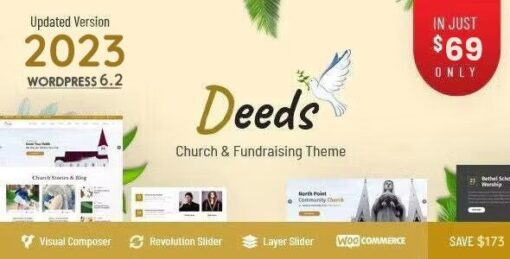 Deeds - Best Responsive Nonprofit Church WordPress Theme