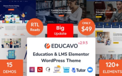 Educavo (v3.1.0) Online Courses & Education WordPress Theme