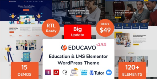Educavo (v3.1.0) Online Courses & Education WordPress Theme