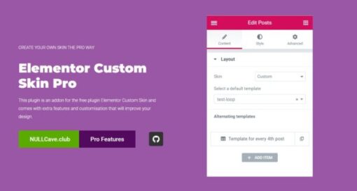 Elementor Custom Skin Pro