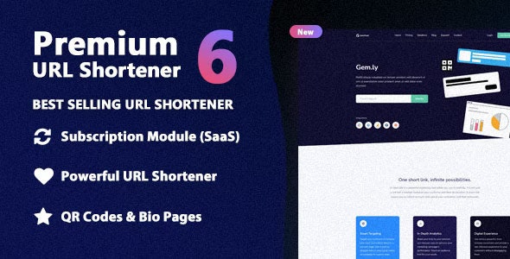 Premium Url Shortener v7.3.4 + Saas Theme v5.0