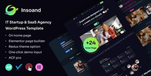 Insoand v1.0.0 IT Startup & SaaS Agency WordPress Theme