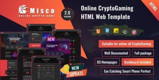 Miscoo - Online CryptoGaming HTML Template