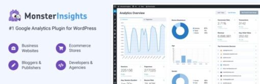 monsterınsights pro [premium] v8.25.0 google analytics + all addons pack