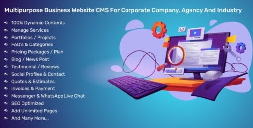 Multipurpose Business Website CMS For Corporate Company, Agency And Industry 