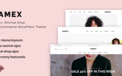 samex v2.2 clean, minimal shop woocommerce wordpress theme