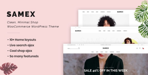 Samex v2.2 Clean, Minimal Shop WooCommerce WordPress Theme