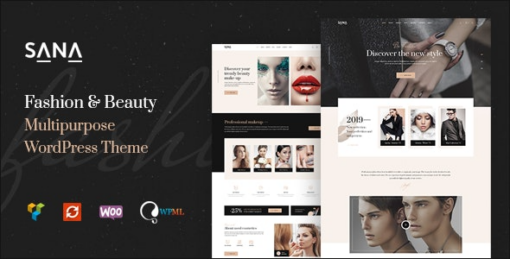 Sana (v1.3.3) Fashion Stylist, Beauty Salon and Makeup Artist WordPress Theme