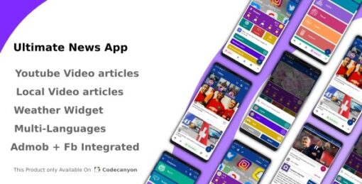 Ultimate News App - (Video,Youtube,Weather,Survey)