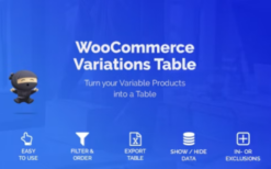 WooCommerce Variations Table v1.3.12