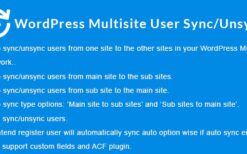 WordPress Multisite User Sync Unsync v2.1.8