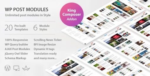 wp post modules for newspaper and magazine layouts v3.3.0 (elementor addon)