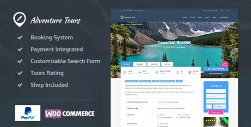 adventure tours (v5.1.1) wp tour travel themeAdventure Tours (v5.1.1) WP Tour Travel Theme