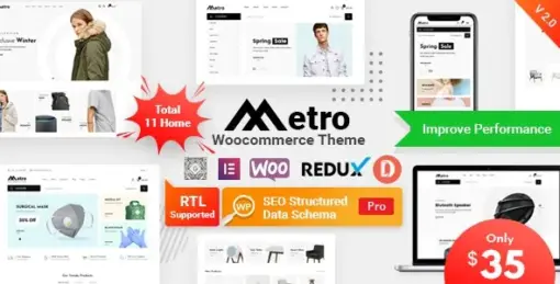 metro (v2.8) minimal wordpress theme for woo