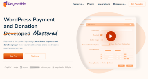 paymattic pro (v4.5.0) wordpress payment and donation