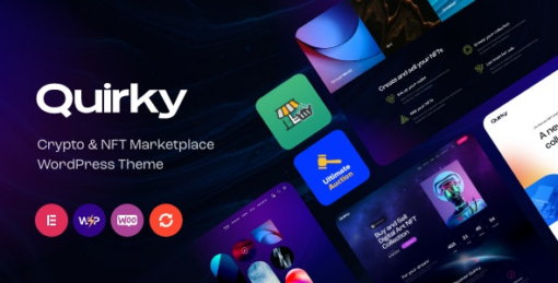 quirky (v1.14.0) nft, token blockchain marketplace wordpress theme