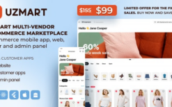 uzmart (v1.0) multi vendor commerce marketplace – ecommerce mobile app, web, seller and admin panel