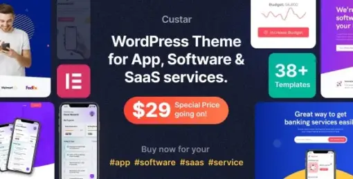custar v1.2.7 software app wordpress theme