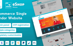 eShop Web eCommerce Single Vendor Website (v4.4.4) eCommerce Store Website