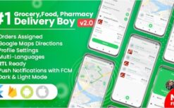 Delivery Boy for Groceries, Foods, Pharmacies, Stores Flutter App v2.0.0