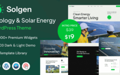 Solgen (v1.0.0) Ecology & Solar Energy WordPress Theme