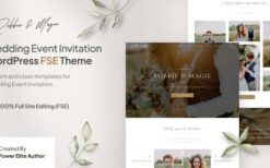Robbie & Magie v1.0.1 Wedding Event Invitation WP Theme