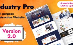 Industry PRO v2.0 – Multipurpose Construction Builder and Agency Website Script