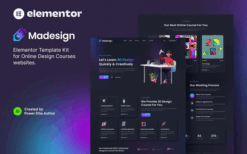 Madesign – Online Design Courses Elementor Template Kit