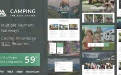 Camping Village v3.2 Campground Caravan Hiking Tent Accommodation WP Theme