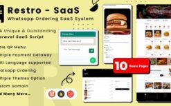 Restro SaaS v3.7 Multi Restaurant Online WhatsApp Food Ordering System SaaS