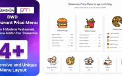 BWD Restaurant Price Menu for Elementor v1.0