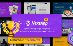 Nextapp v1.4.3.1 App Landing Page WordPress Theme for Mobile Application Software Design & Development Site