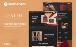 Leathy – Leather Workshop Elementor Template Kit