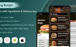 KING BURGER restaurant with Ingredients & delivery boy full android application v5.0 Full Applications