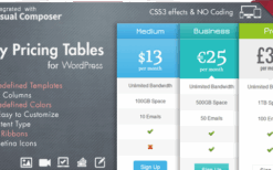 Easy Pricing Tables WordPress Plugin v2.4