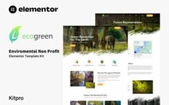 Ecogreen – Environmental Non Profit Elementor Template Kit