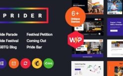 Prider (v1.1.2) LGBT & Gay Rights Festival WordPress Theme + Bar