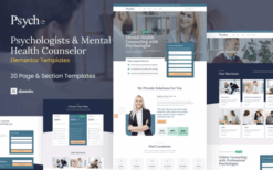 Psych – Mental Health Counselor Elementor Template Kit